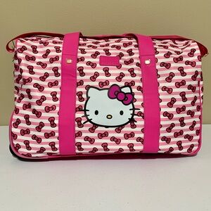 Sanrio Hello Kitty Wheeled Travel Duffle Carry-On Luggage Bag-New